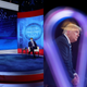 L to R: Joe Biden with George Stephanopoulus (Chip Somodevilla/Getty Images) and Donald Trump (Brendan Smialowski / AFP)